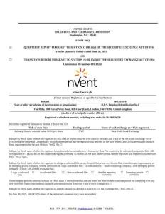 【SEC-2025行業(yè)研究報告】Form 10-Q nVent Electric plc