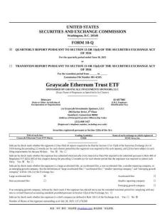【SEC-2025行業(yè)研究報(bào)告】Form 10-Q Grayscale Ethereum Trust ETF