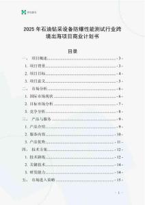 2025年石油鉆采設(shè)備防爆性能測(cè)試行業(yè)跨境出海項(xiàng)目商業(yè)計(jì)劃書