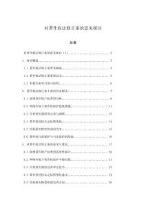 對著作權法修正案的意見探討