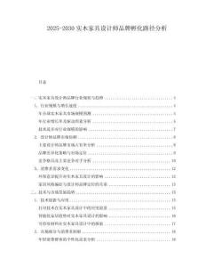 2025-2030實木家具設計師品牌孵化路徑分析