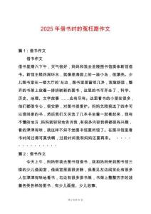 2025年借書時的冤枉路作文