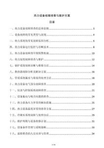 熱力設備故障排查與維護方案