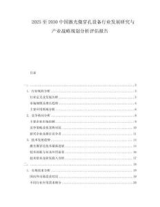 2025至2030中國(guó)激光微穿孔設(shè)備行業(yè)發(fā)展研究與產(chǎn)業(yè)戰(zhàn)略規(guī)劃分析評(píng)估報(bào)告