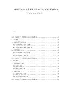 2025至2030年中國(guó)鎳鎘電池行業(yè)市場(chǎng)運(yùn)行態(tài)勢(shì)及發(fā)展前景研究報(bào)告