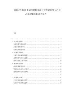 2025至2030手動(dòng)掃地機(jī)市場行業(yè)發(fā)展研究與產(chǎn)業(yè)戰(zhàn)略規(guī)劃分析評估報(bào)告