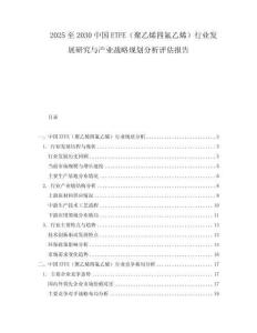 2025至2030中國ETFE（聚乙烯四氟乙烯）行業(yè)發(fā)展研究與產(chǎn)業(yè)戰(zhàn)略規(guī)劃分析評估報告