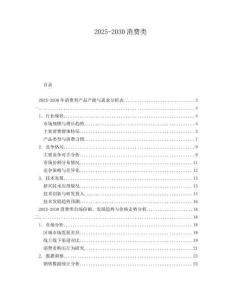 2025-2030消費(fèi)類