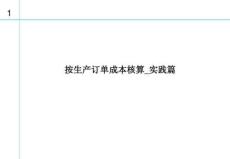 SAP按生產(chǎn)訂單成本核算-實踐篇概述