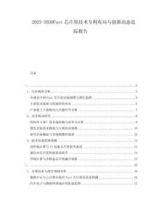 2025-2030Fast芯片組技術(shù)專利布局與創(chuàng)新動(dòng)態(tài)追蹤報(bào)告