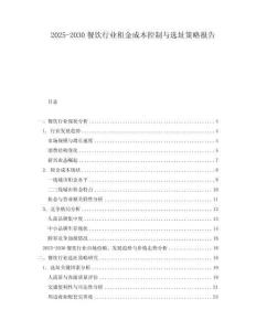 2025-2030餐飲行業租金成本控制與選址策略報告