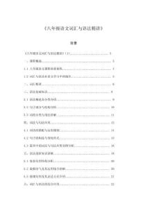 《八年級語文詞匯與語法精講》