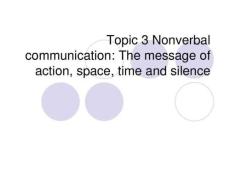 Topic3Nonverbalcommunication解讀