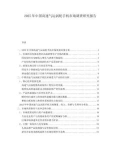 2025年中國高速氣運渦輪手機市場調查研究報告
