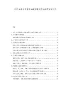 2025年中國(guó)花梨木柄碳鋼菜刀市場(chǎng)調(diào)查研究報(bào)告