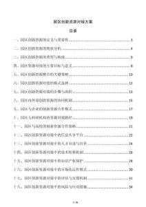 園區創新資源對接方案