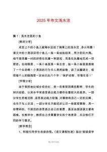 2025年作文淺水洼