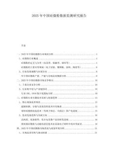 2025年中國硅微粉數(shù)據(jù)監(jiān)測研究報告