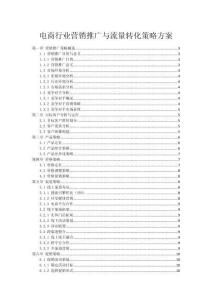 電商行業(yè)營(yíng)銷推廣與流量轉(zhuǎn)化策略方案