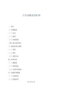 子宫内膜炎的护理