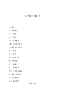 心内膜炎的护理