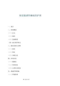 視覺敏感性癲癇的護理