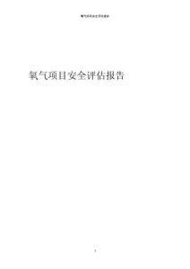 氧氣項(xiàng)目安全評(píng)估報(bào)告