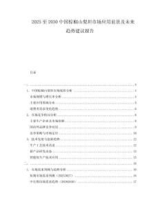 2025至2030中國棕櫚山梨坦市場應用前景及未來趨勢建議報告