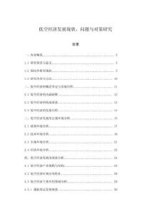 低空經(jīng)濟(jì)發(fā)展現(xiàn)狀、問題與對策研究