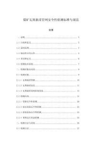 煤礦瓦斯抽采管網安全性檢測標準與規范