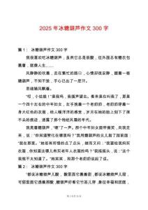 2025年冰糖葫蘆作文300字