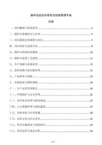 煤矸石綜合利用項(xiàng)目經(jīng)營管理手冊
