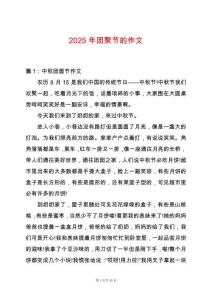 2025年團(tuán)聚節(jié)的作文