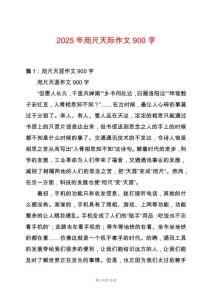 2025年咫尺天際作文900字