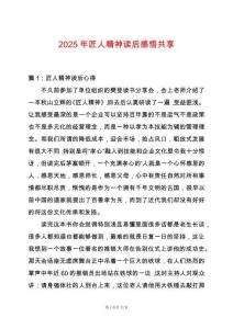 2025年匠人精神讀后感悟共享