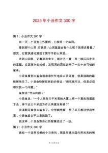 2025年小丑作文300字