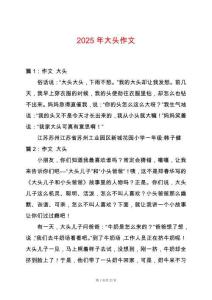 2025年大頭作文