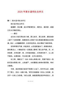 2025年家鄉(xiāng)遙何處去作文