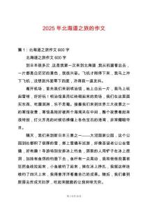 2025年北海道之旅的作文