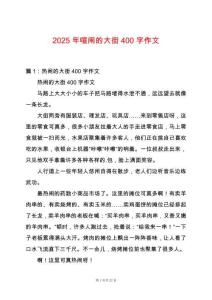 2025年喧鬧的大街400字作文