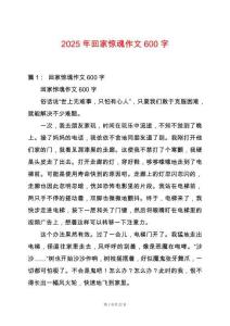 2025年回家驚魂作文600字