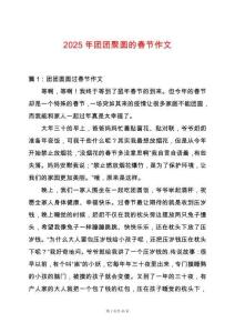 2025年團團聚圓的春節作文