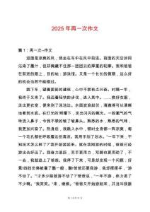 2025年再一次作文