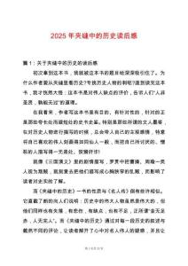 2025年夾縫中的歷史讀后感