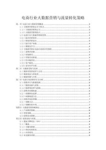 電商行業大數據營銷與流量轉化策略