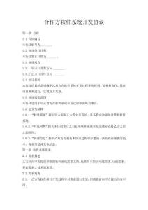 合作方軟件系統開發協議