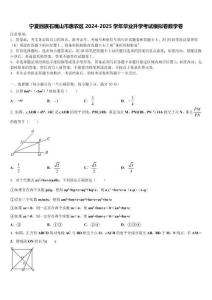 寧夏回族石嘴山市惠農(nóng)區(qū)2024-2025學(xué)年畢業(yè)升學(xué)考試模擬卷數(shù)學(xué)卷含解析