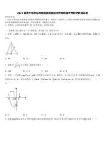 2025屆貴州省黔東南南苗族侗族自治州錦屏縣中考數(shù)學(xué)仿真試卷含解析