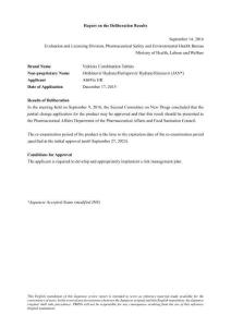 奧比帕利片(OmbitasvirParitaprevir and Ritonavir Tablets) Viekirax(維建樂) 的CTD資料（PMDA）