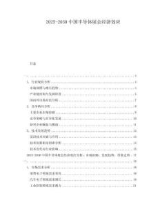 2025-2030中國半導體展會經濟效應